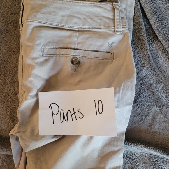 (PANTS 10 ) - Girls Khaki School Pants - Picture 3 of 3
